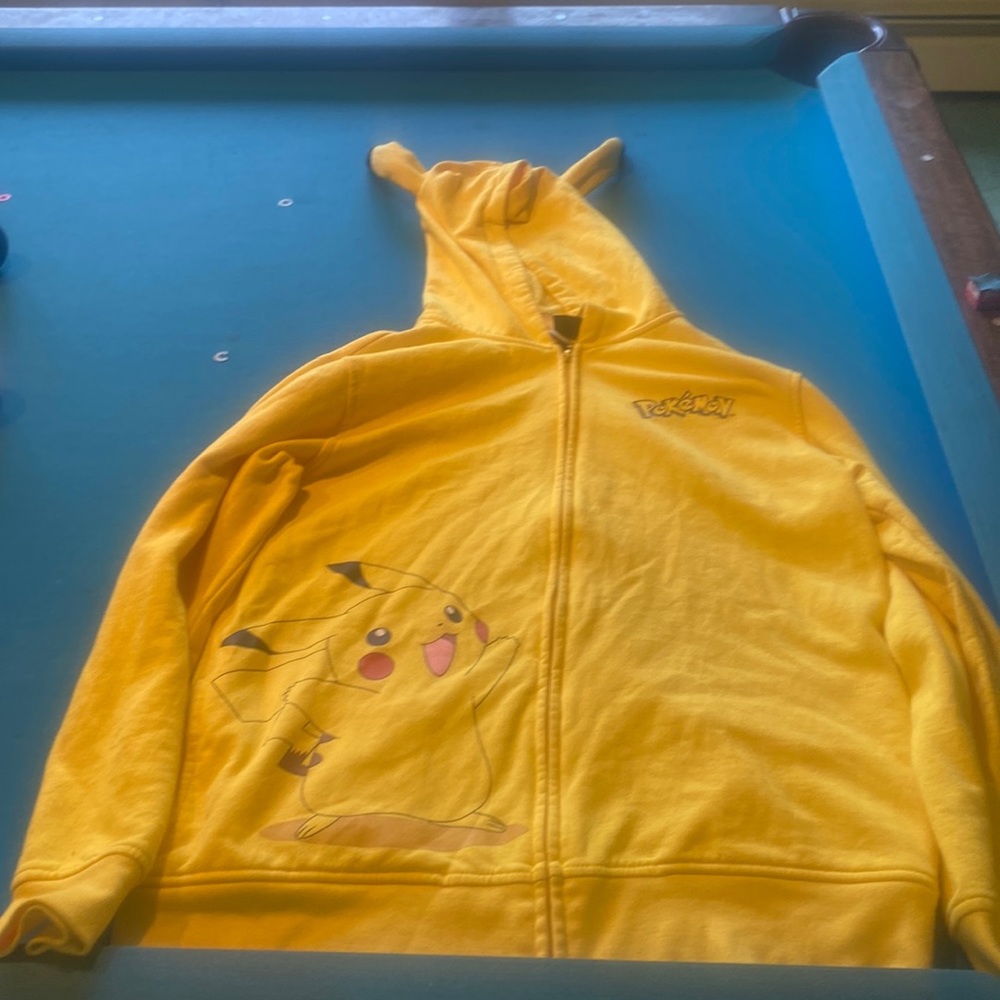 Pokémon yellow zip up sweatshirt